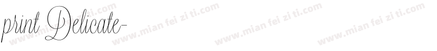 print Delicate字体转换